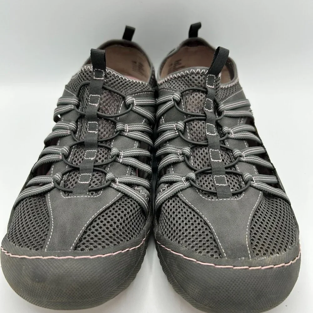 JBU Sport Womens Water Shoes Mesh Evergreen 12M Charcoal Pink